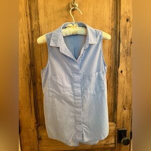 Premise Studio Light Blue Button Down Top